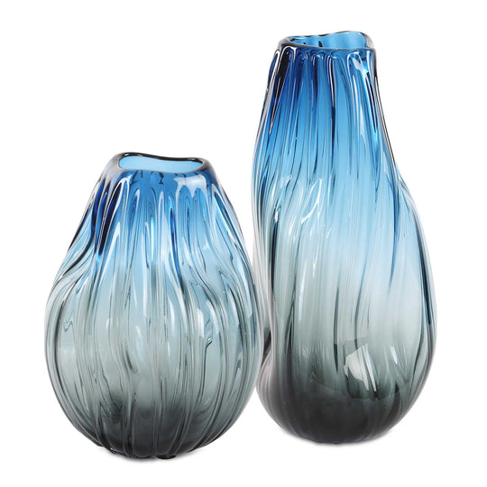 American Home Furniture Uttermost Midnight Horizon Vases Set of 2