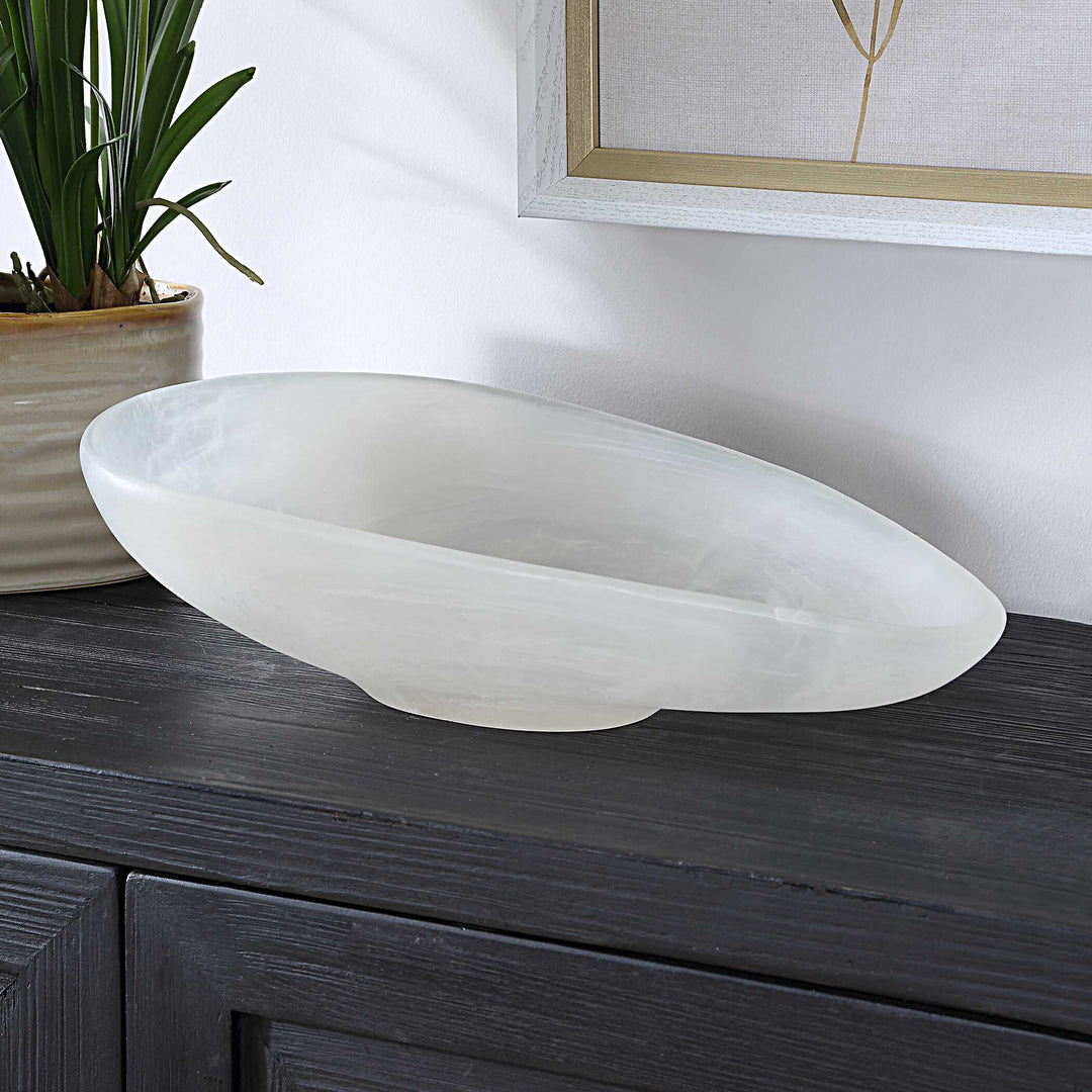 American Home Furniture Uttermost Marchena White Bowl