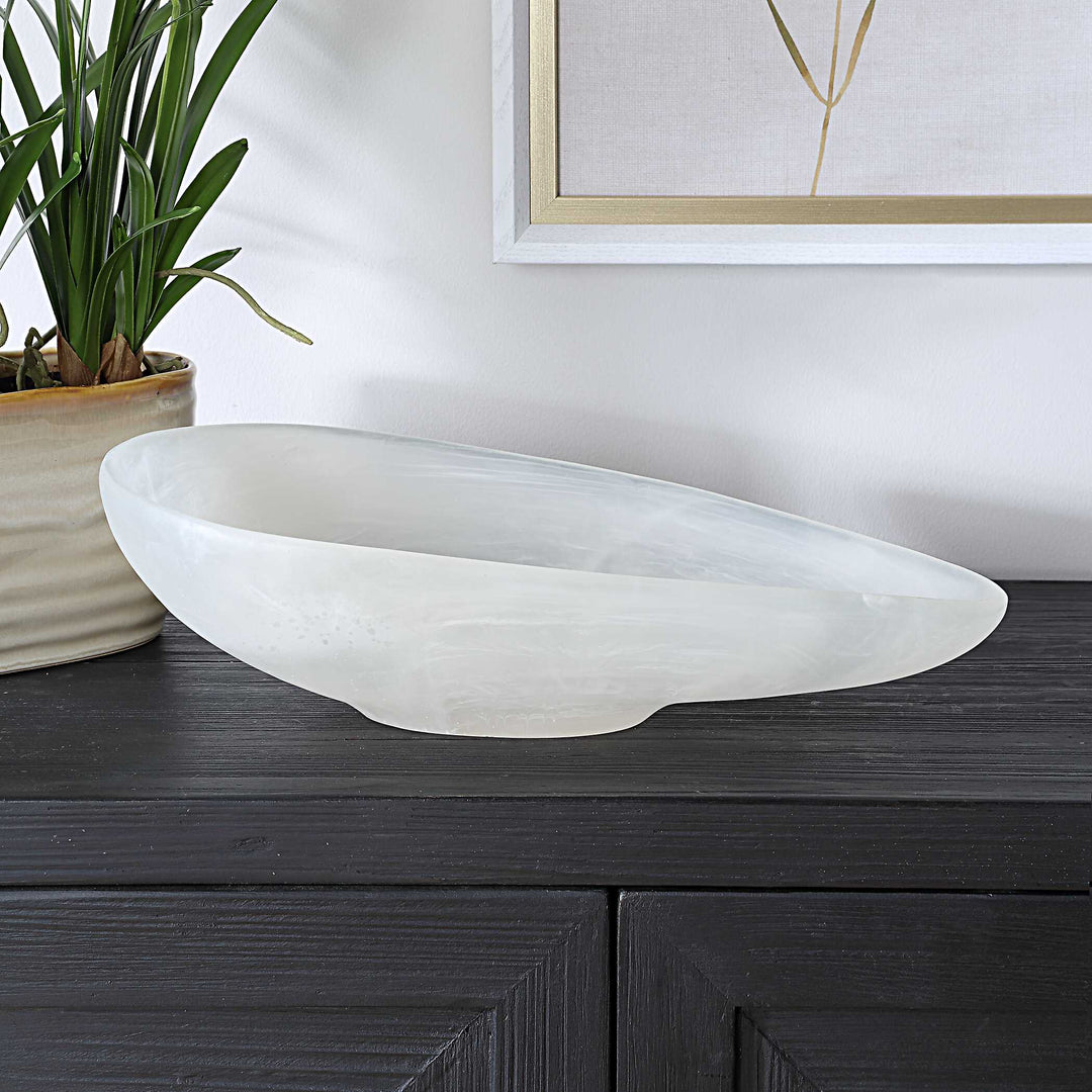 American Home Furniture Uttermost Marchena White Bowl