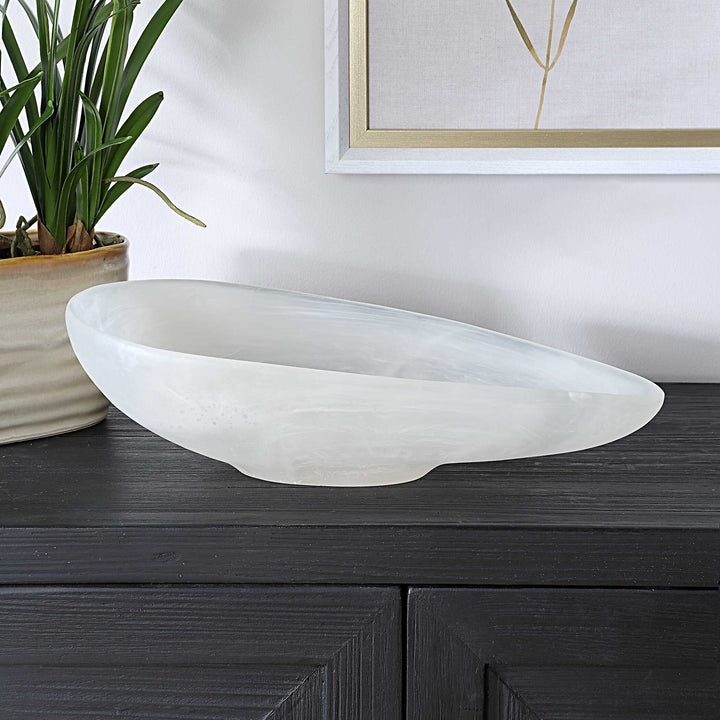 American Home Furniture Uttermost Marchena White Bowl