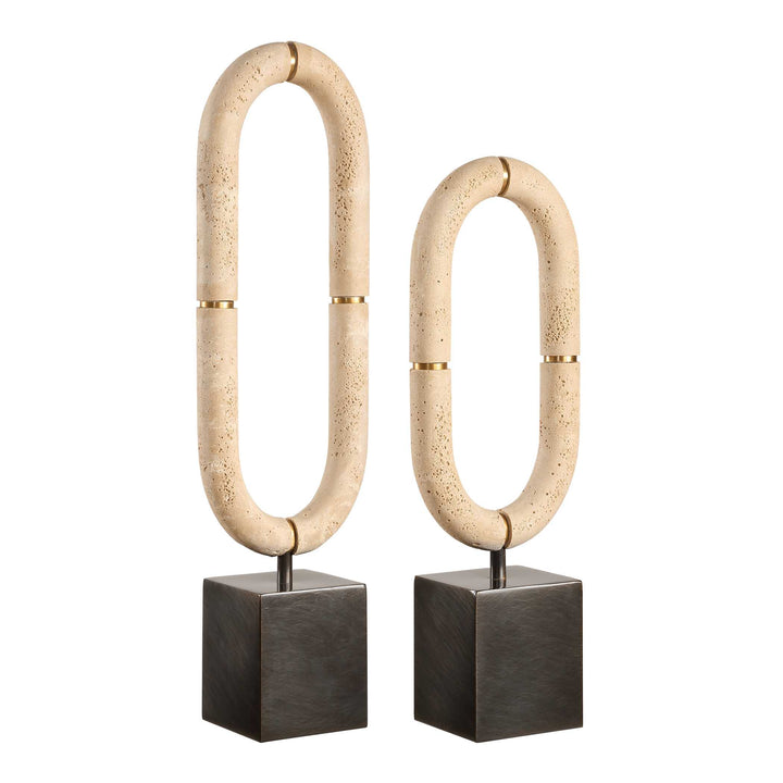 American Home Furniture Uttermost Oval Sculptures Fusion Set of 2
