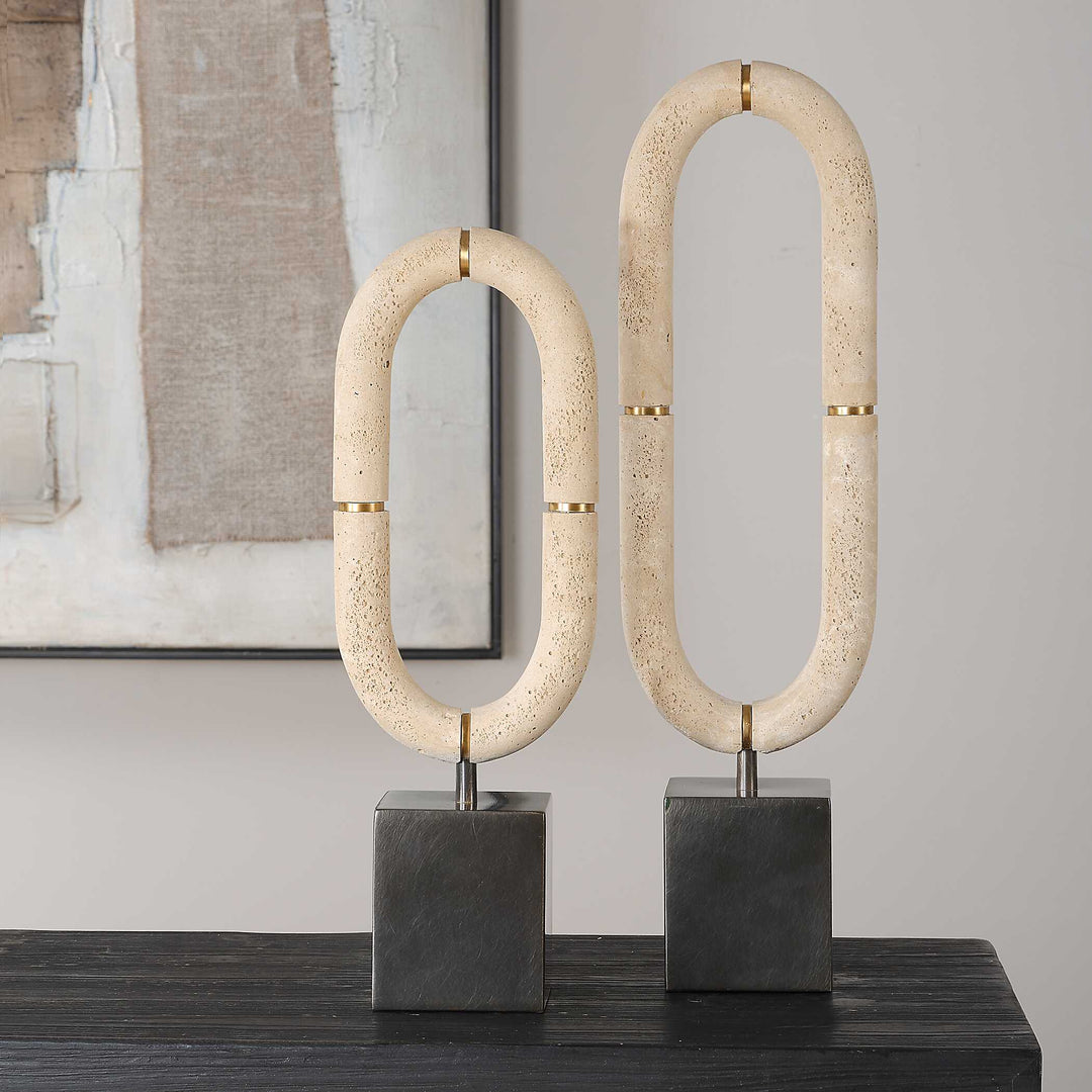 American Home Furniture Uttermost Oval Sculptures Fusion Set of 2