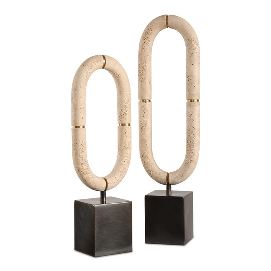 American Home Furniture Uttermost Oval Sculptures Fusion Set of 2