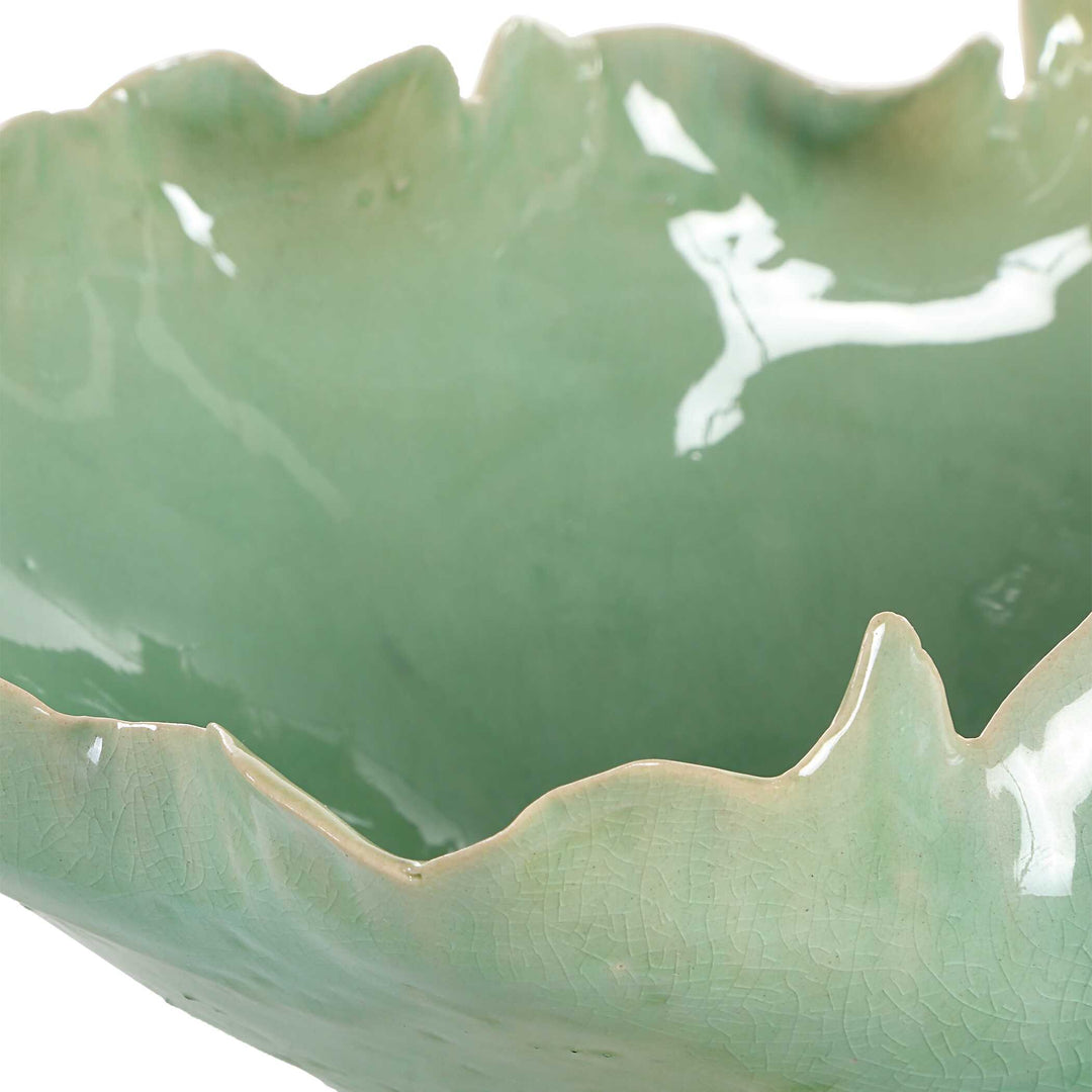 American Home Furniture Uttermost Lila Green Glass Bowl