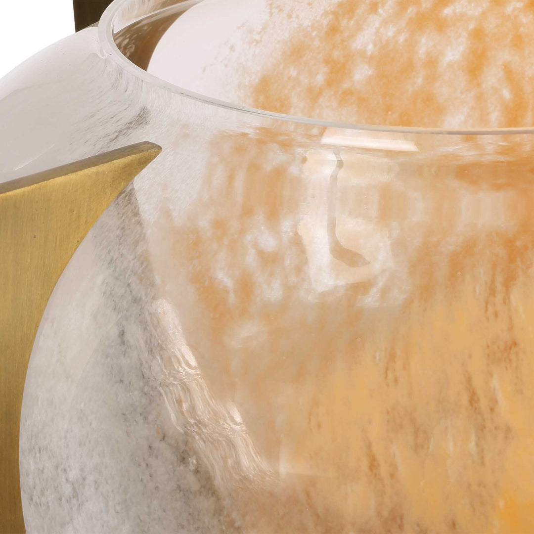 American Home Furniture Uttermost Amber Swirl Vase