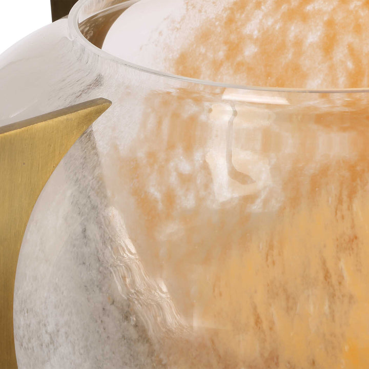American Home Furniture Uttermost Amber Swirl Vase