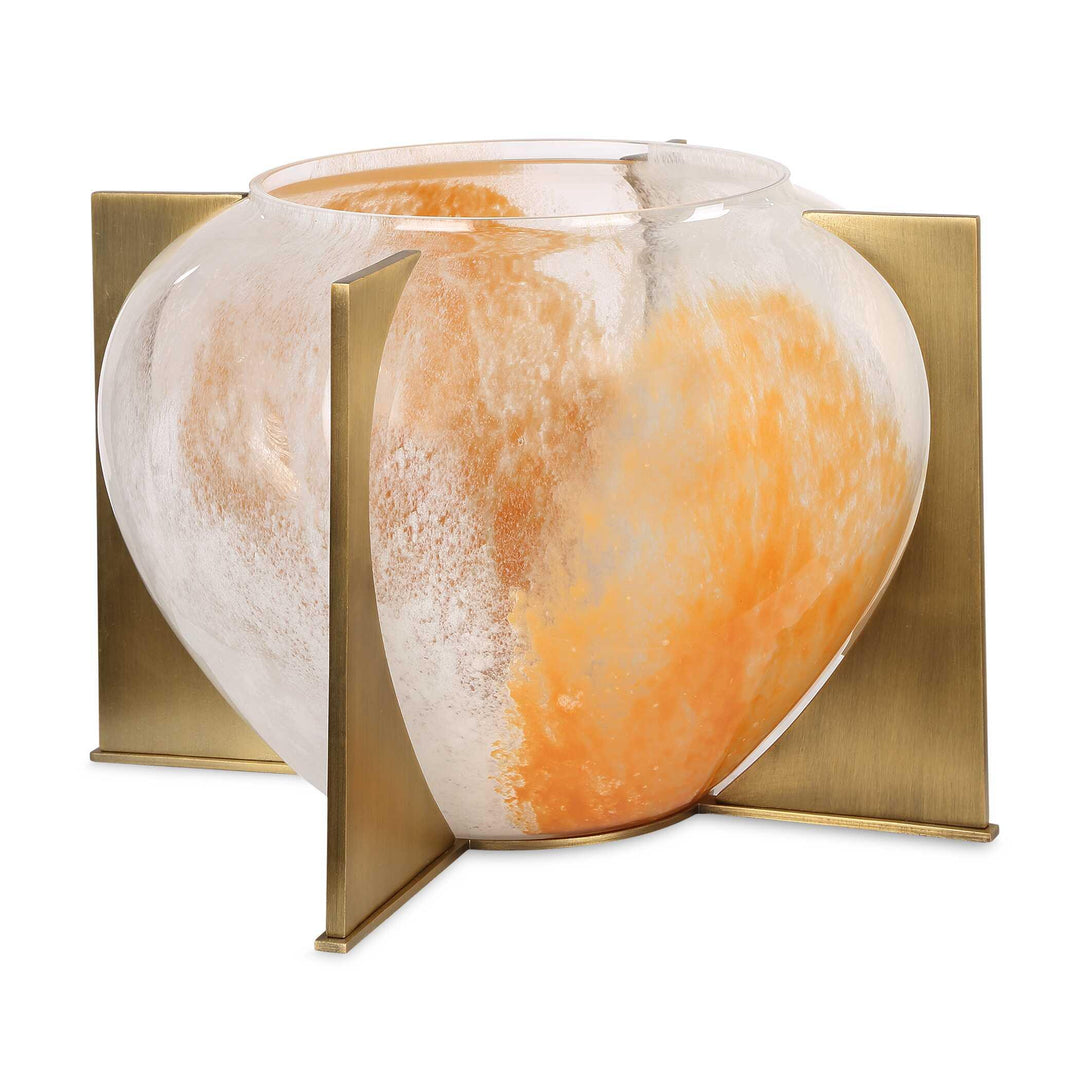 Amber Swirl Vase - AmericanHomeFurniture