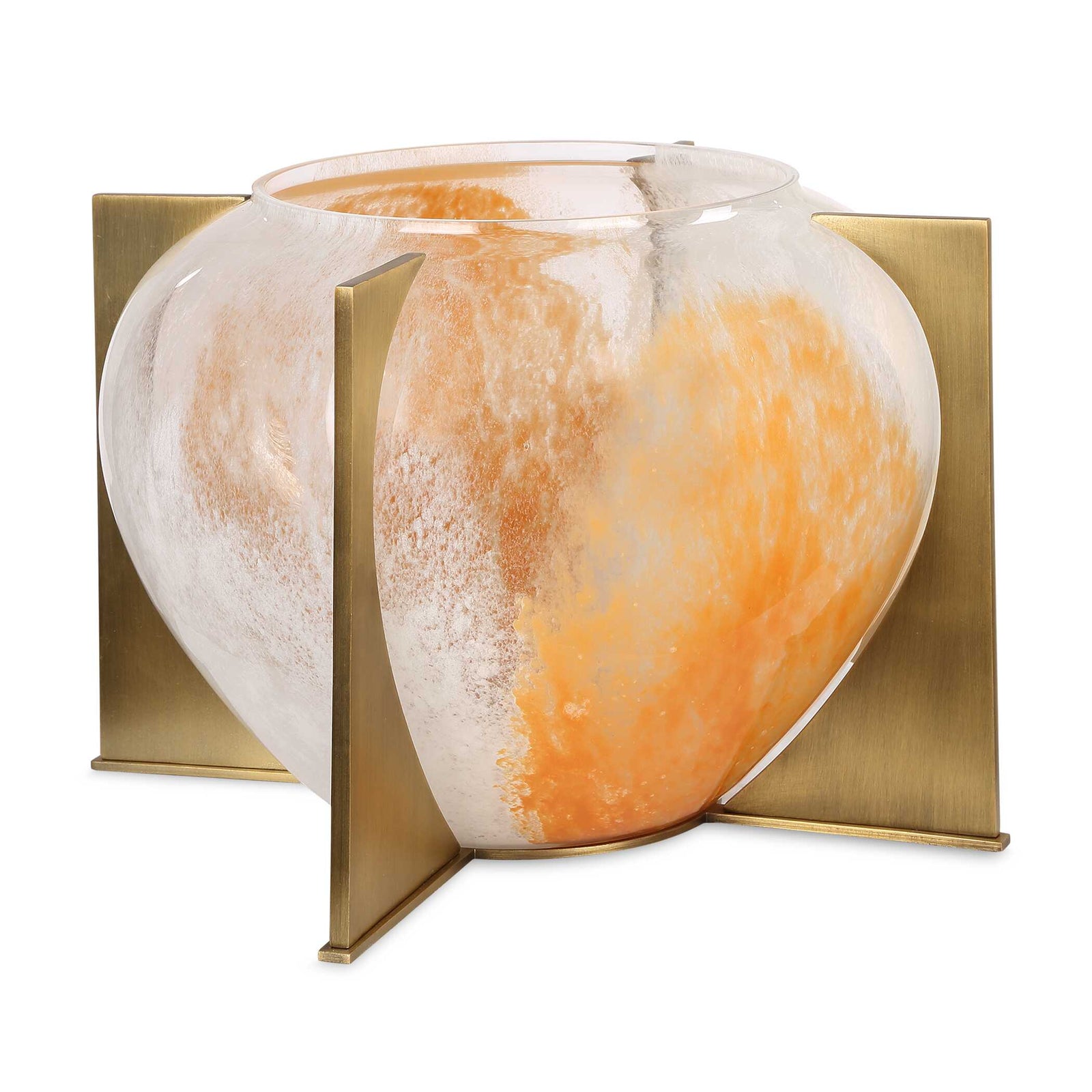 American Home Furniture Uttermost Amber Swirl Vase
