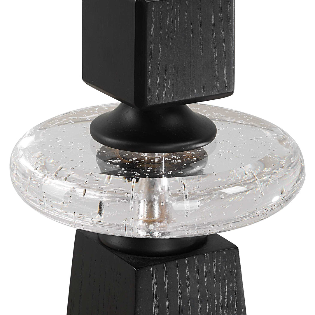 American Home Furniture Uttermost Ebon Glow Floor Candleholders Set of 2