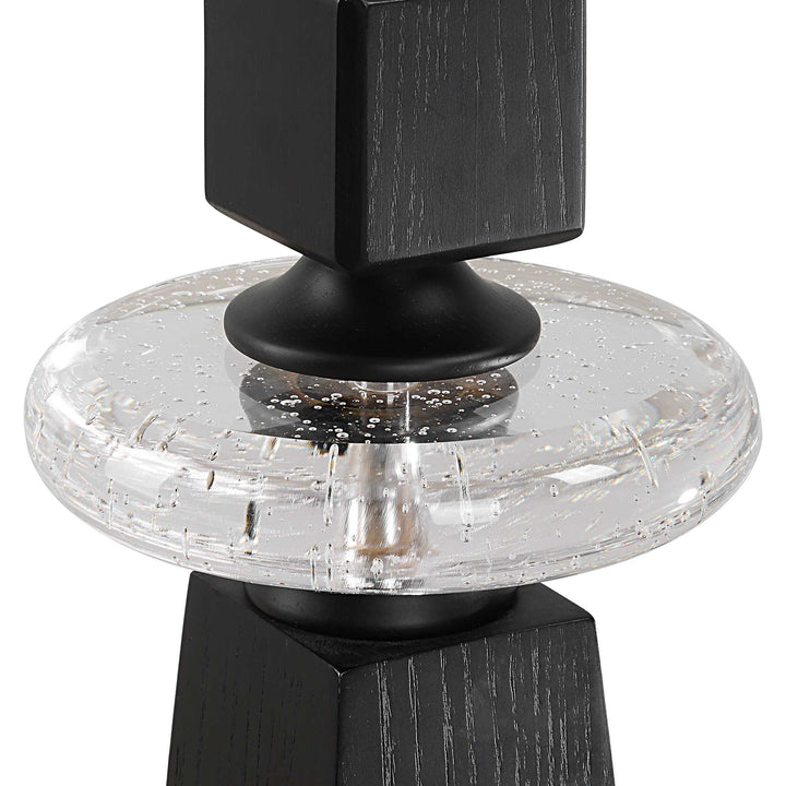 American Home Furniture Uttermost Ebon Glow Floor Candleholders Set of 2