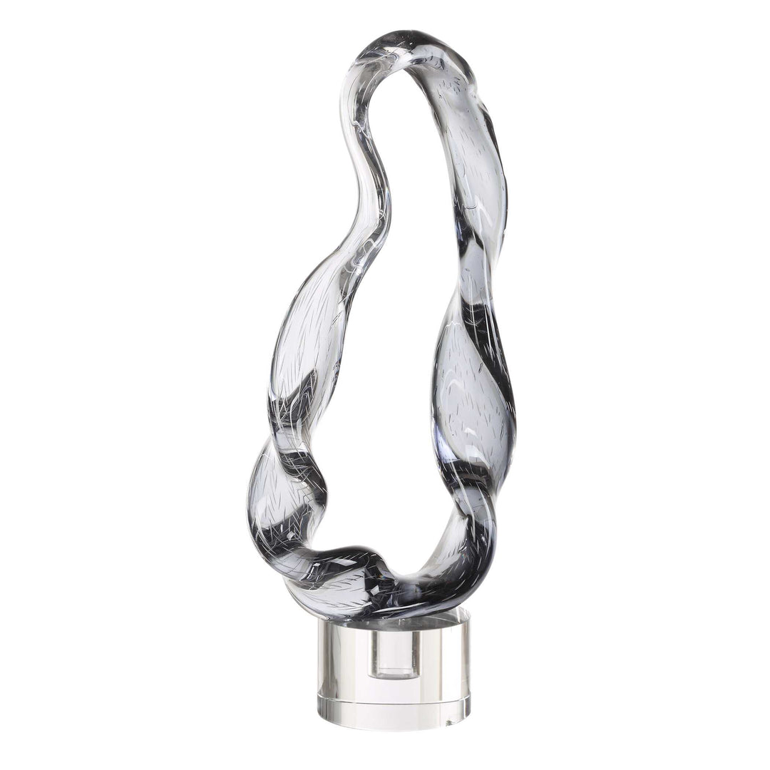 American Home Furniture Uttermost Luminous Twist Glass Sculpture