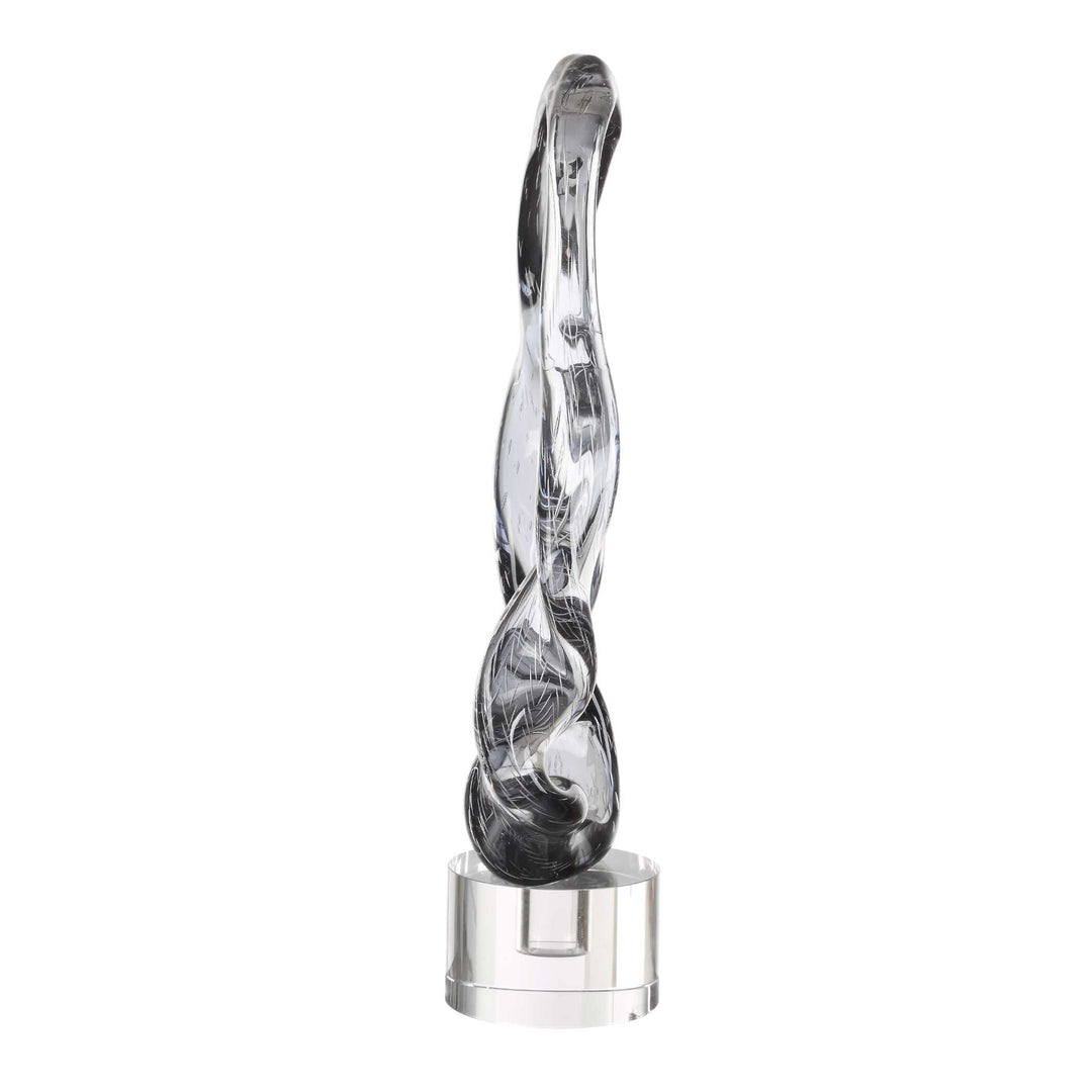 American Home Furniture Uttermost Luminous Twist Glass Sculpture