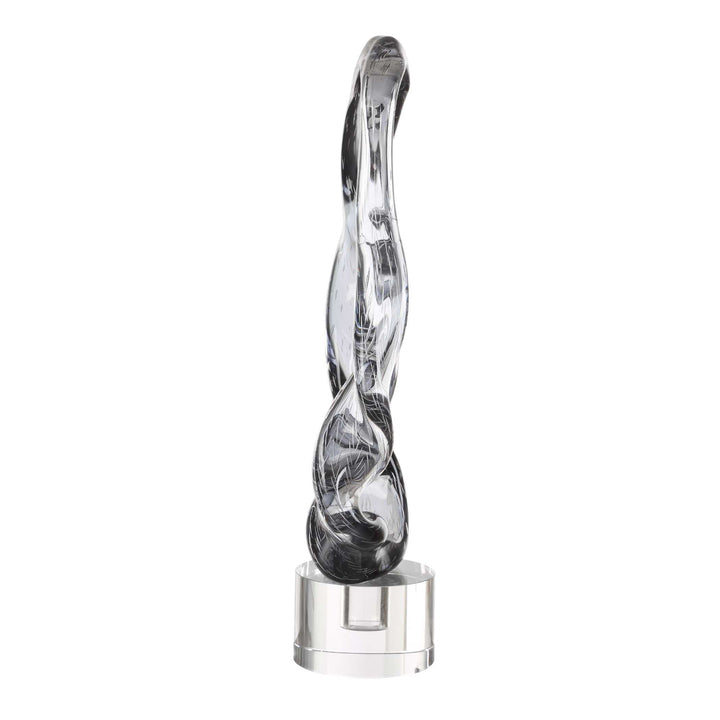 American Home Furniture Uttermost Luminous Twist Glass Sculpture