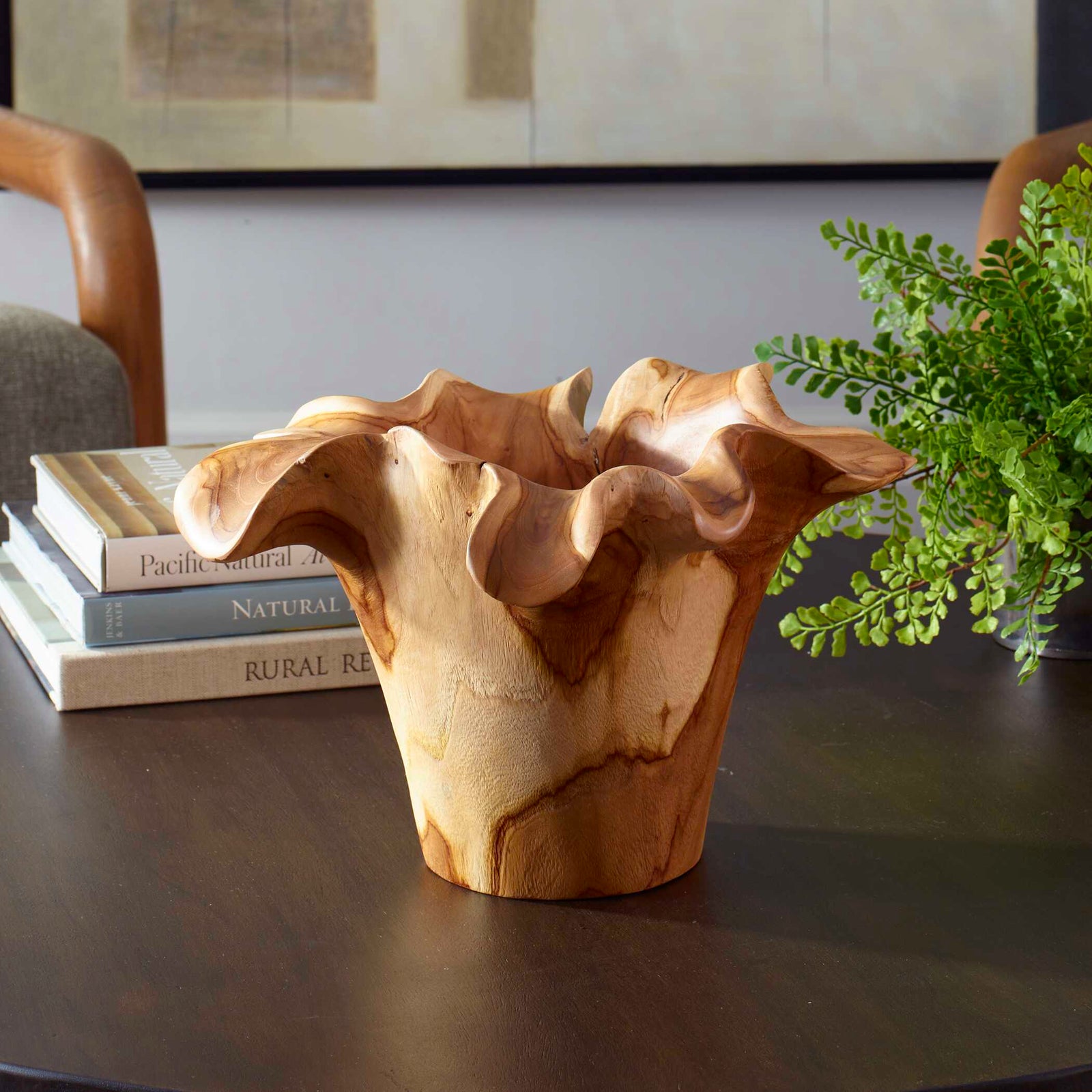 American Home Furniture Uttermost Teak Flow Natural Outdoor Bowl
