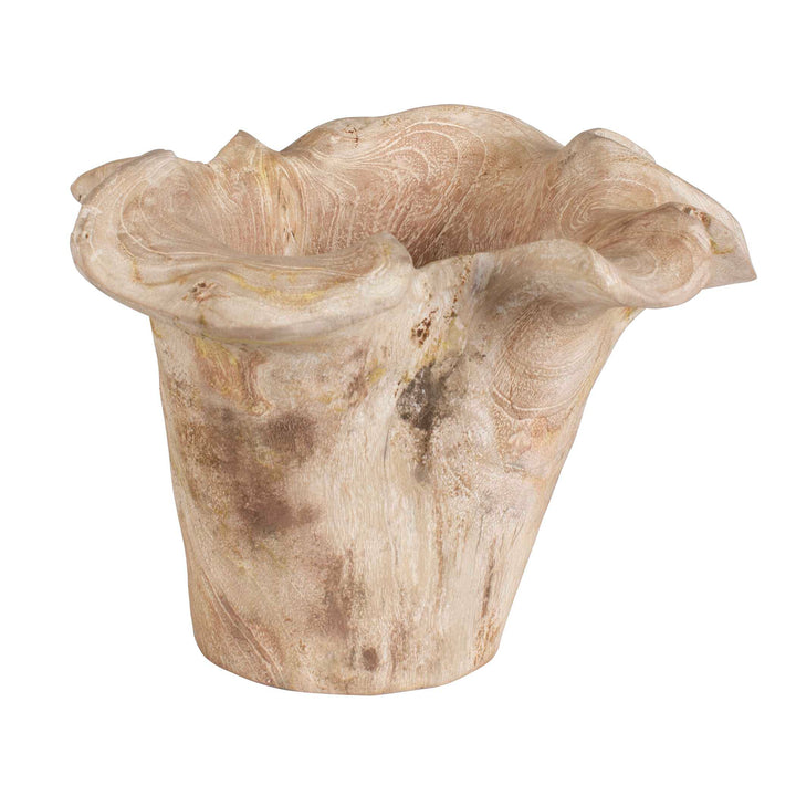 American Home Furniture Uttermost Teak Flow White Wash Outdoor Bowl