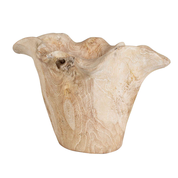 American Home Furniture Uttermost Teak Flow White Wash Outdoor Bowl