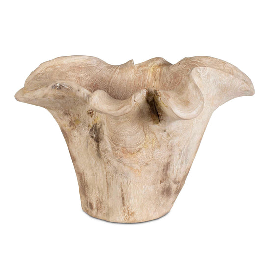 American Home Furniture Uttermost Teak Flow White Wash Outdoor Bowl