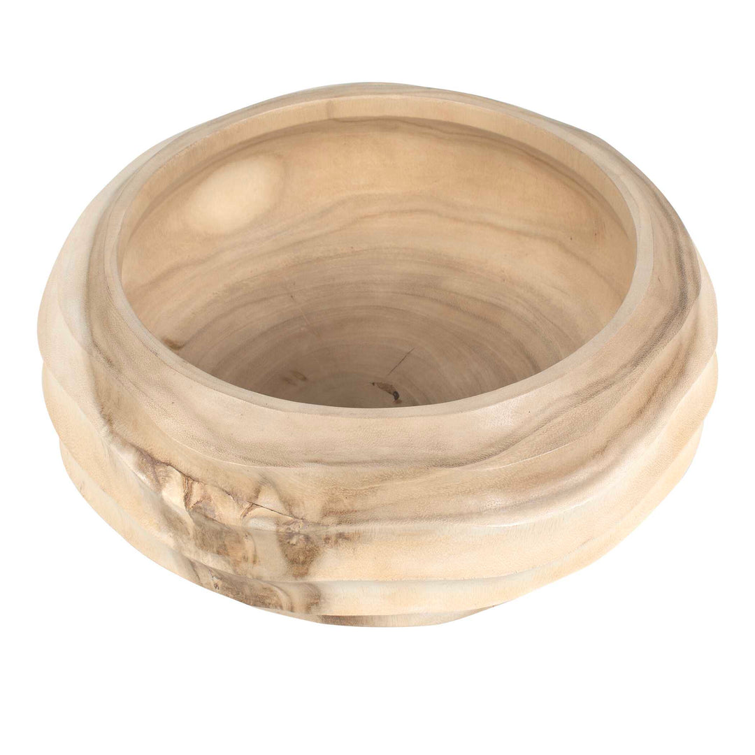 American Home Furniture Uttermost Waveform Bleached Wood Bowl