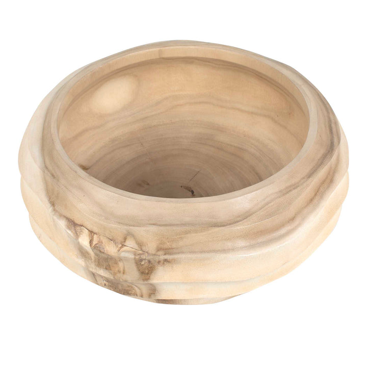 American Home Furniture Uttermost Waveform Bleached Wood Bowl