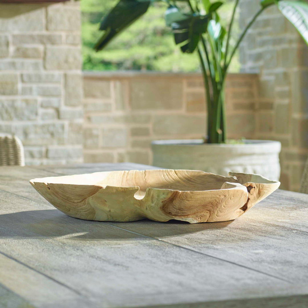 American Home Furniture Uttermost Organic Embrace Outdoor Teak Bowl