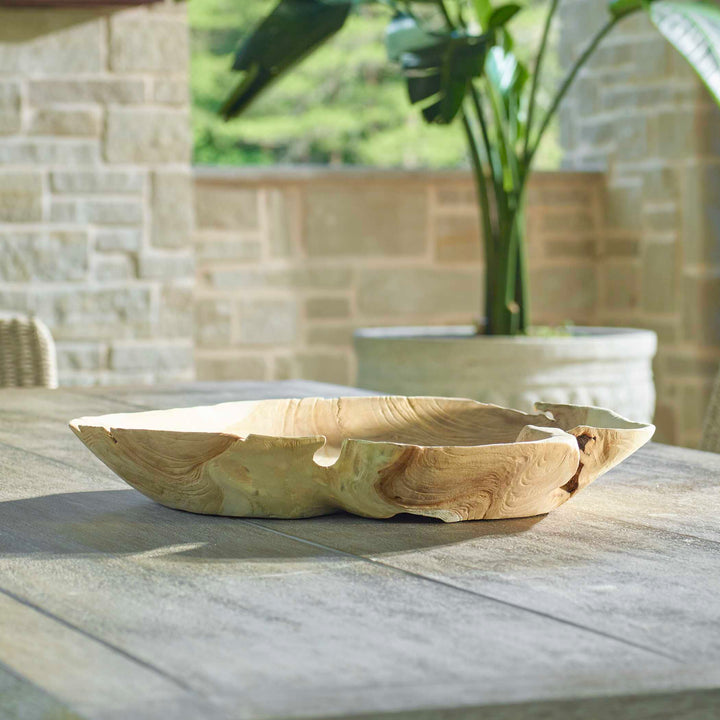 American Home Furniture Uttermost Organic Embrace Outdoor Teak Bowl