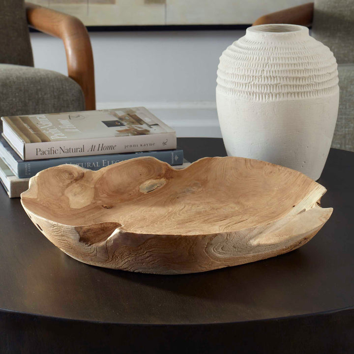 American Home Furniture Uttermost Organic Embrace Outdoor Teak Bowl