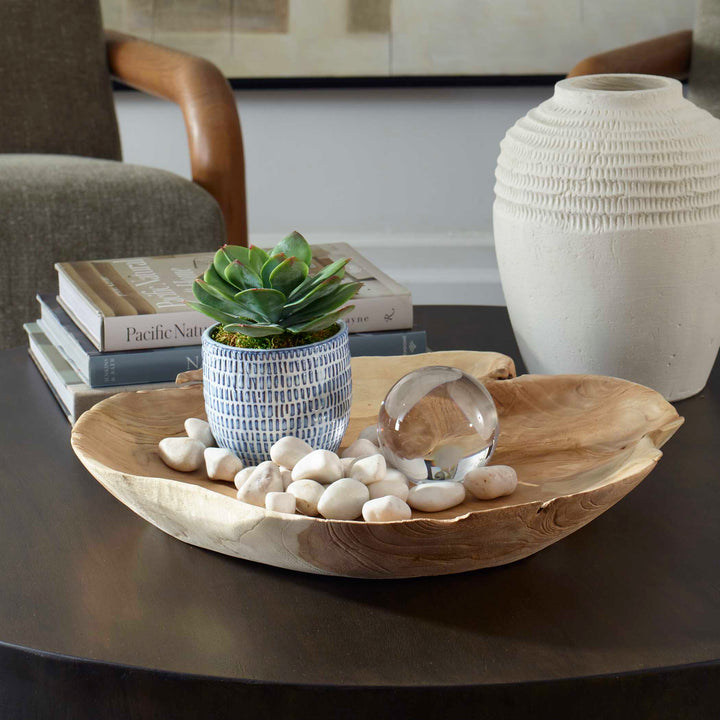 American Home Furniture Uttermost Organic Embrace Outdoor Teak Bowl