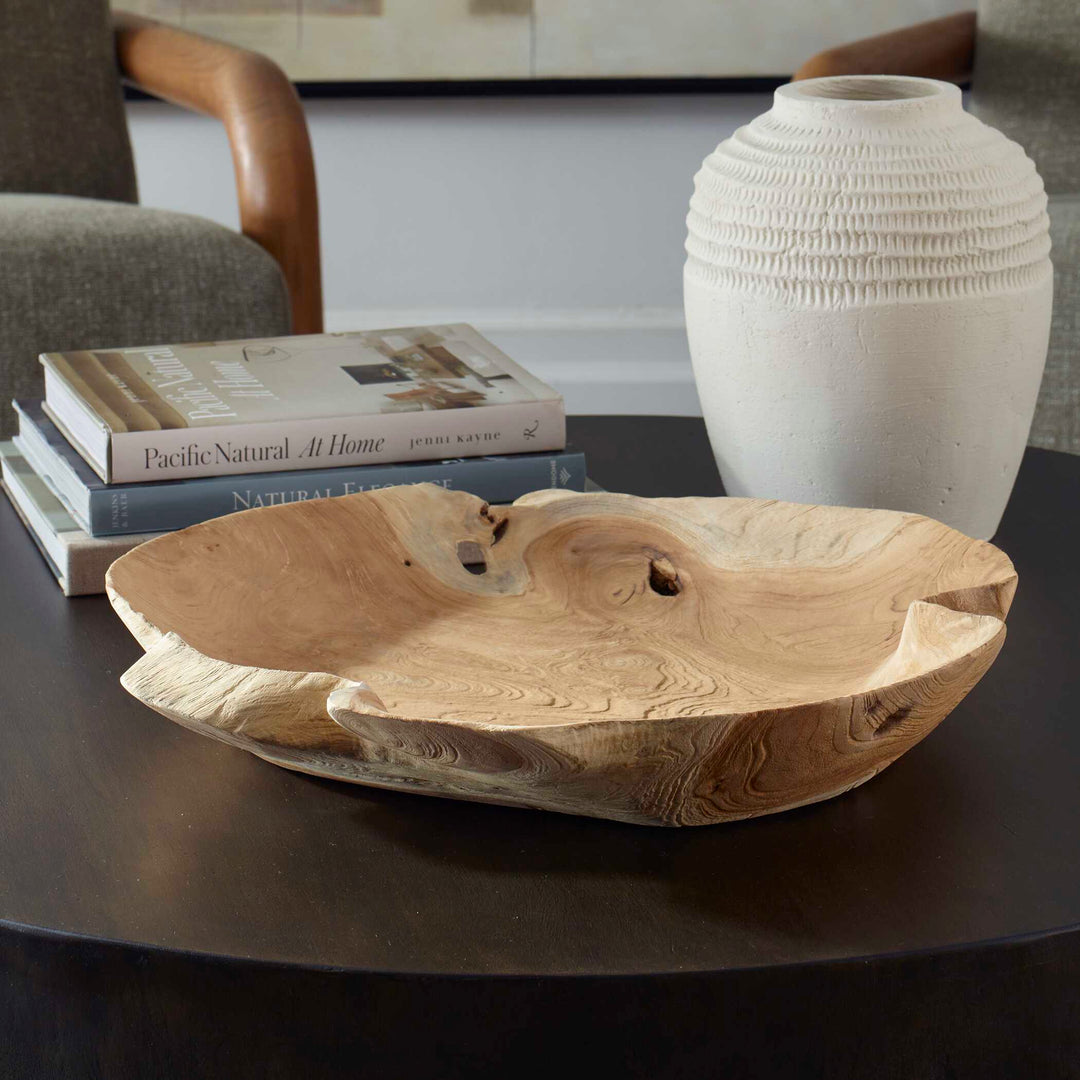 American Home Furniture Uttermost Organic Embrace Outdoor Teak Bowl