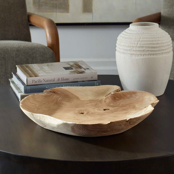 American Home Furniture Uttermost Organic Embrace Outdoor Teak Bowl