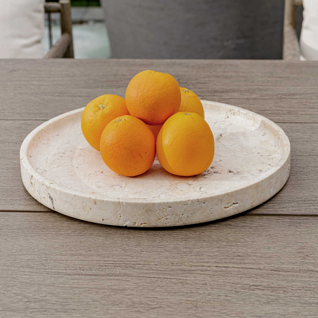 American Home Furniture Uttermost Travessa Outdoor Round Stone Tray