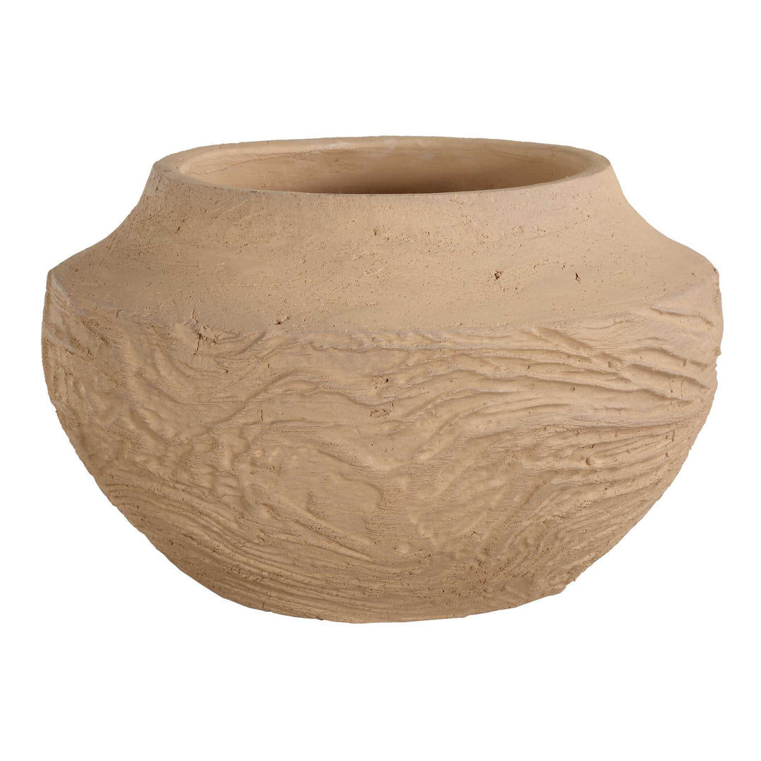 American Home Furniture Uttermost Sandstone Flow Small Terracotta Vase