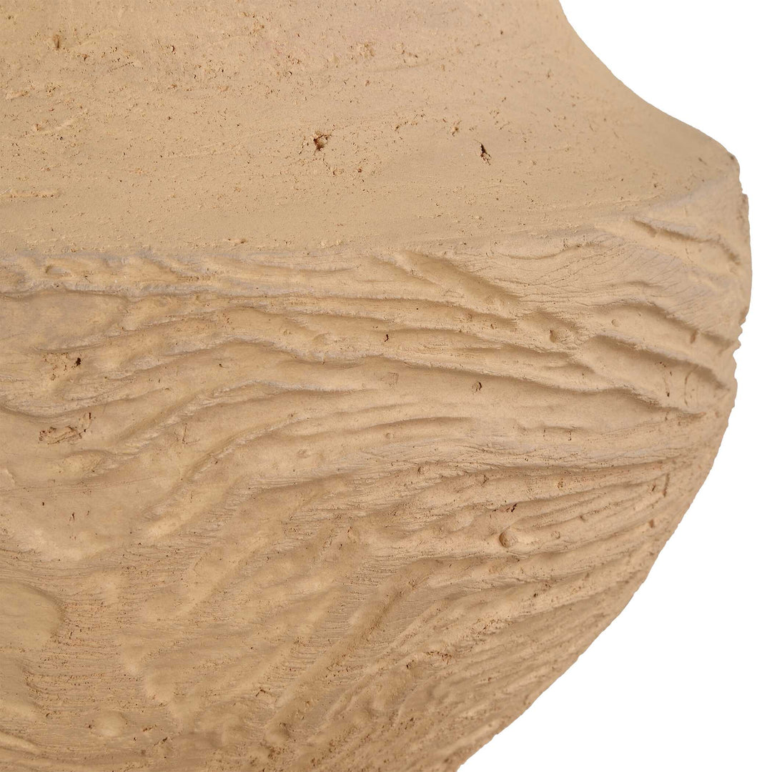 American Home Furniture Uttermost Sandstone Flow Small Terracotta Vase