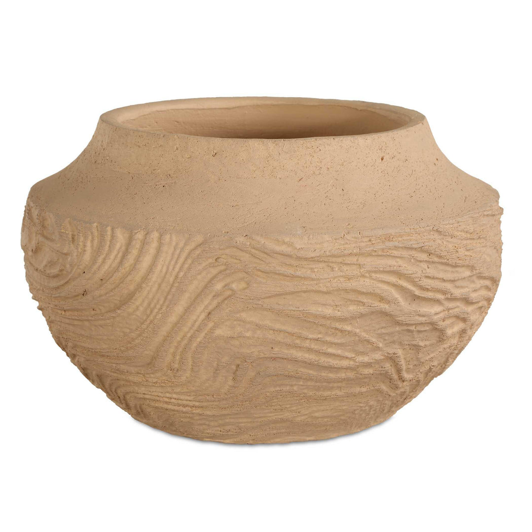 Sandstone Flow Small Terracotta Vase - AmericanHomeFurniture