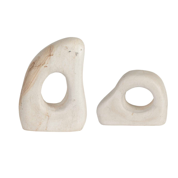American Home Furniture Uttermost Stone Flow Outdoor Sculptures Set of 2