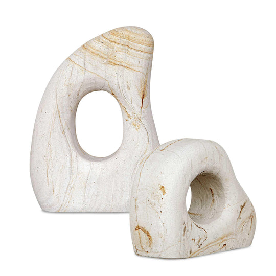 American Home Furniture Uttermost Stone Flow Outdoor Sculptures Set of 2