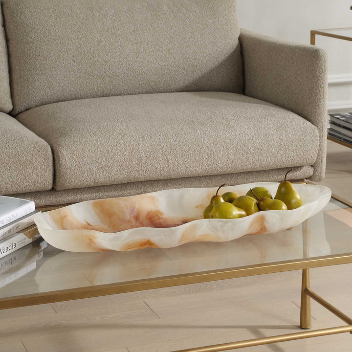 American Home Furniture Uttermost Organic Elegance Wavy Oval Bowl