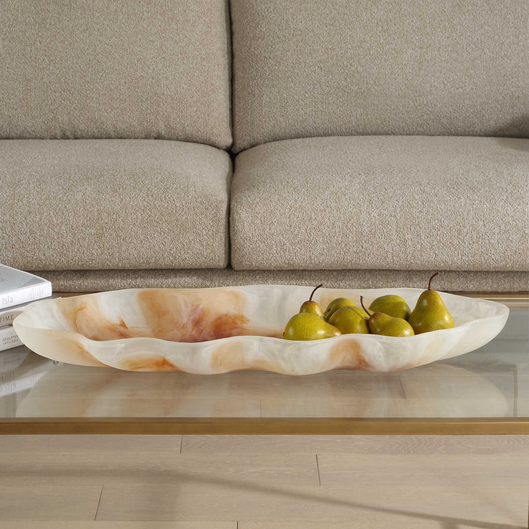 American Home Furniture Uttermost Organic Elegance Wavy Oval Bowl