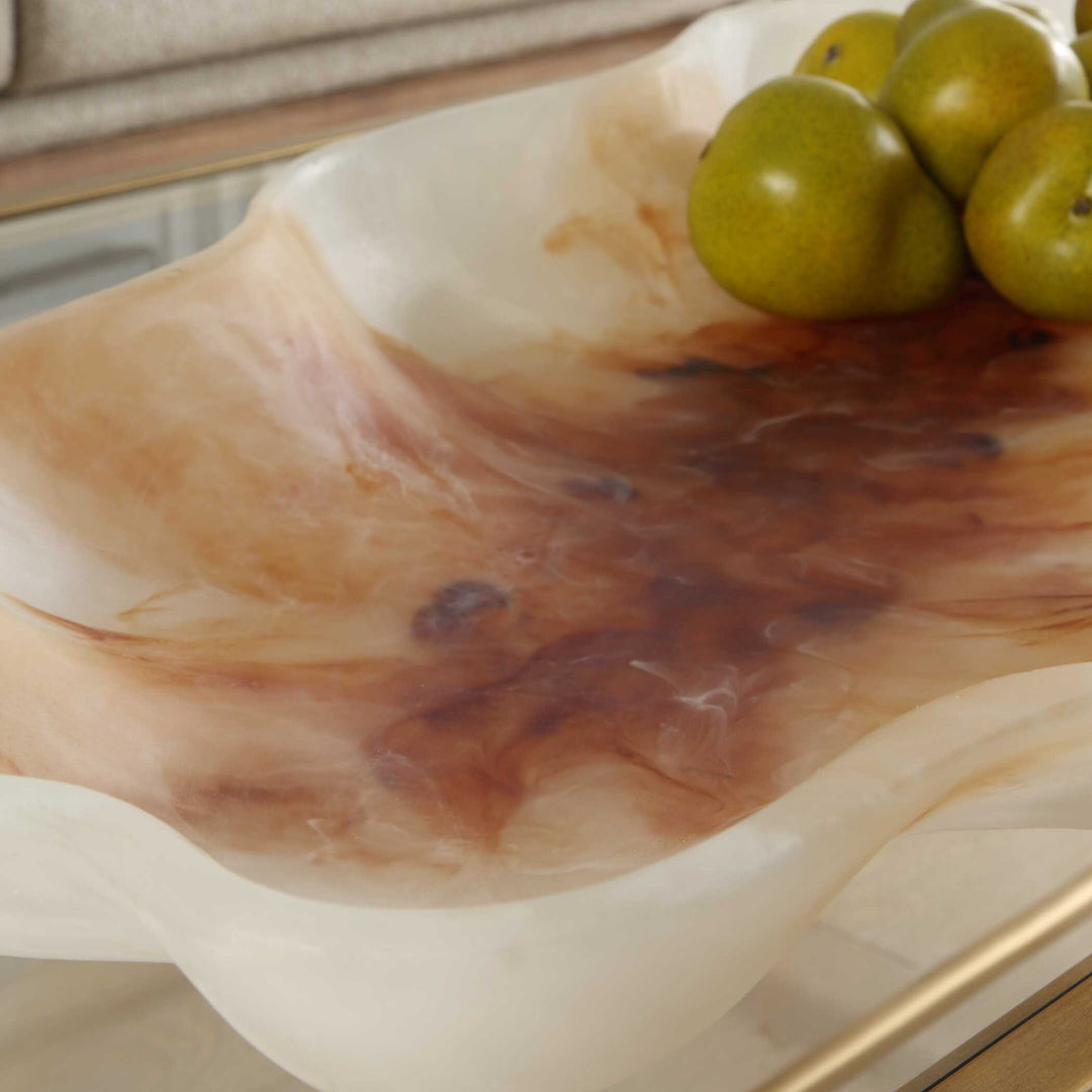 American Home Furniture Uttermost Organic Elegance Wavy Oval Bowl