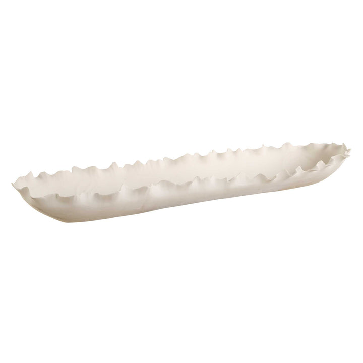 American Home Furniture Uttermost Ripple Crest White Bowl
