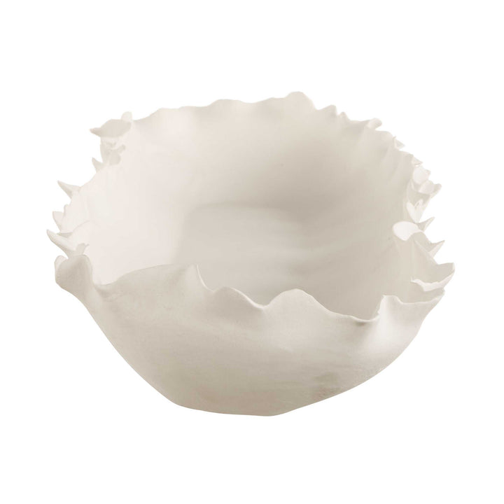American Home Furniture Uttermost Ripple Crest White Bowl