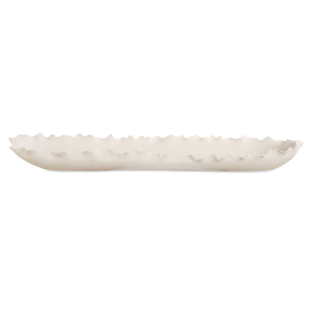 American Home Furniture Uttermost Ripple Crest White Bowl