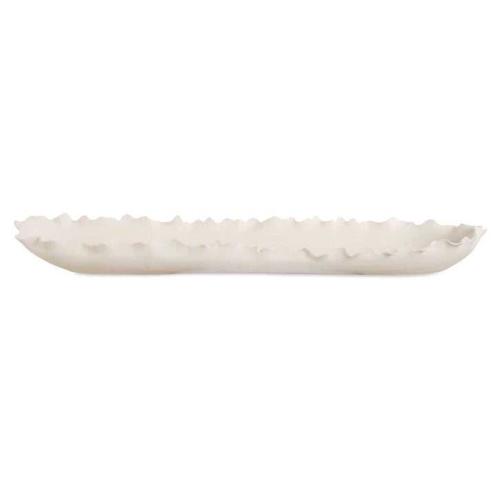 American Home Furniture Uttermost Ripple Crest White Bowl