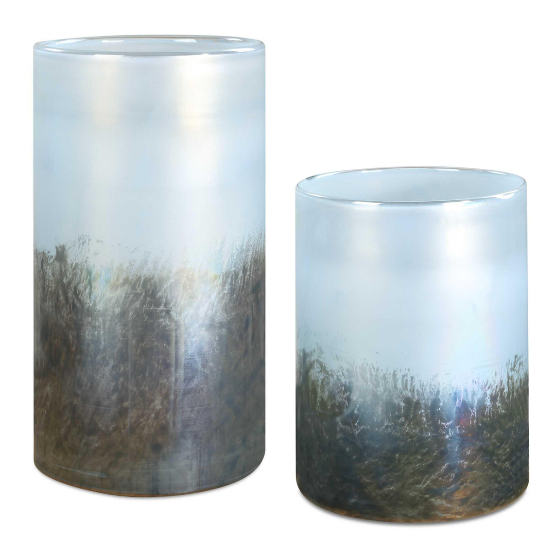 Midnight Mist Cylindrical Vases - Set of 2 - AmericanHomeFurniture