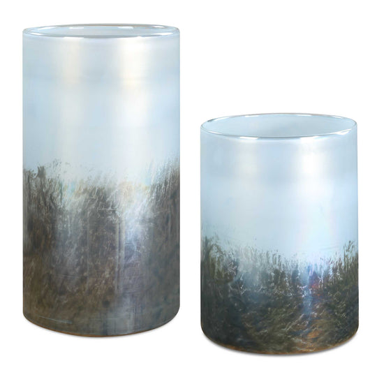American Home Furniture Uttermost Midnight Mist Cylindrical Vases Set of 2