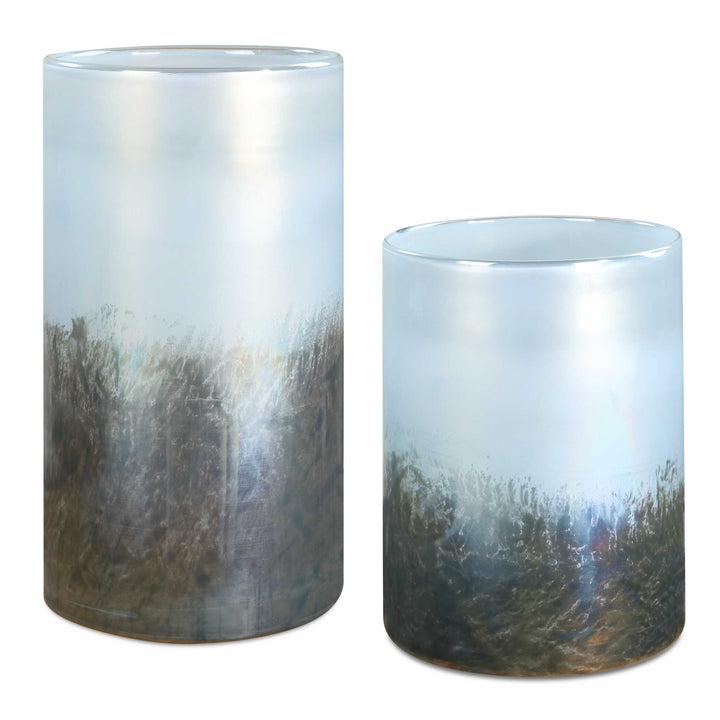 American Home Furniture Uttermost Midnight Mist Cylindrical Vases Set of 2