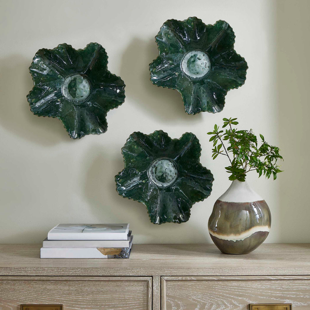 American Home Furniture Uttermost Verdant Bloom Emerald Outdoor Bowl
