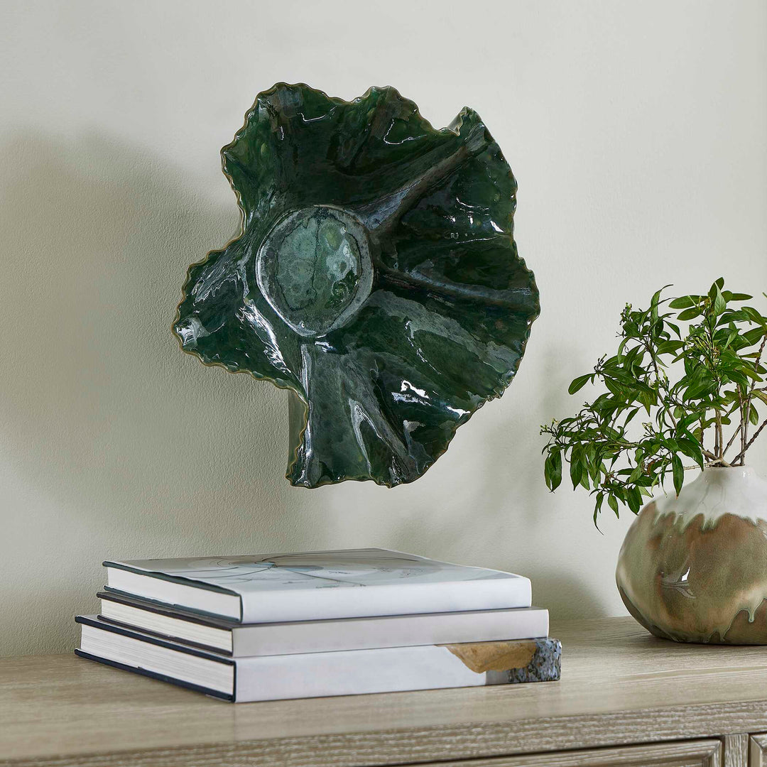 American Home Furniture Uttermost Verdant Bloom Emerald Outdoor Bowl