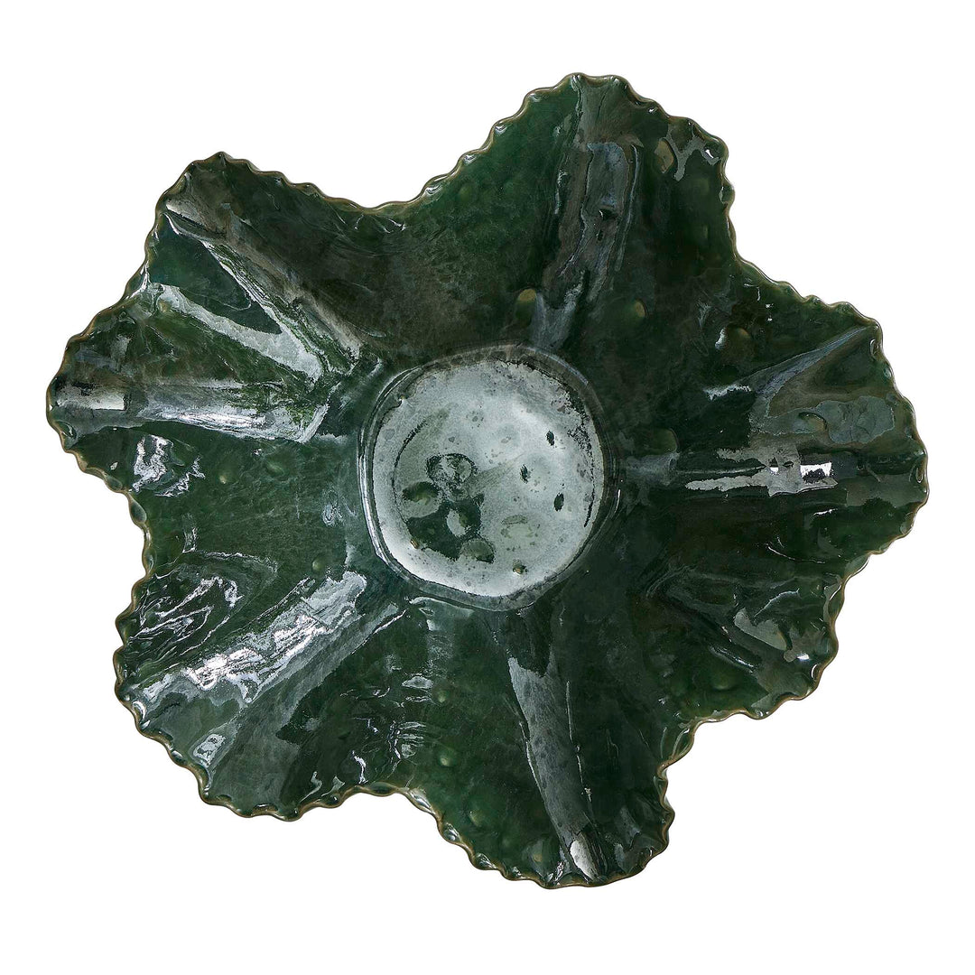 American Home Furniture Uttermost Verdant Bloom Emerald Outdoor Bowl