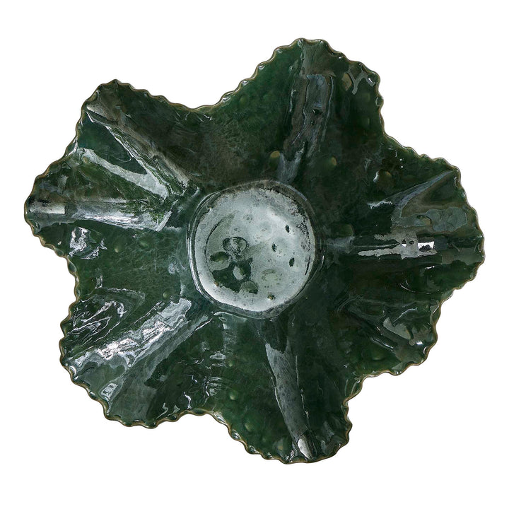 American Home Furniture Uttermost Verdant Bloom Emerald Outdoor Bowl