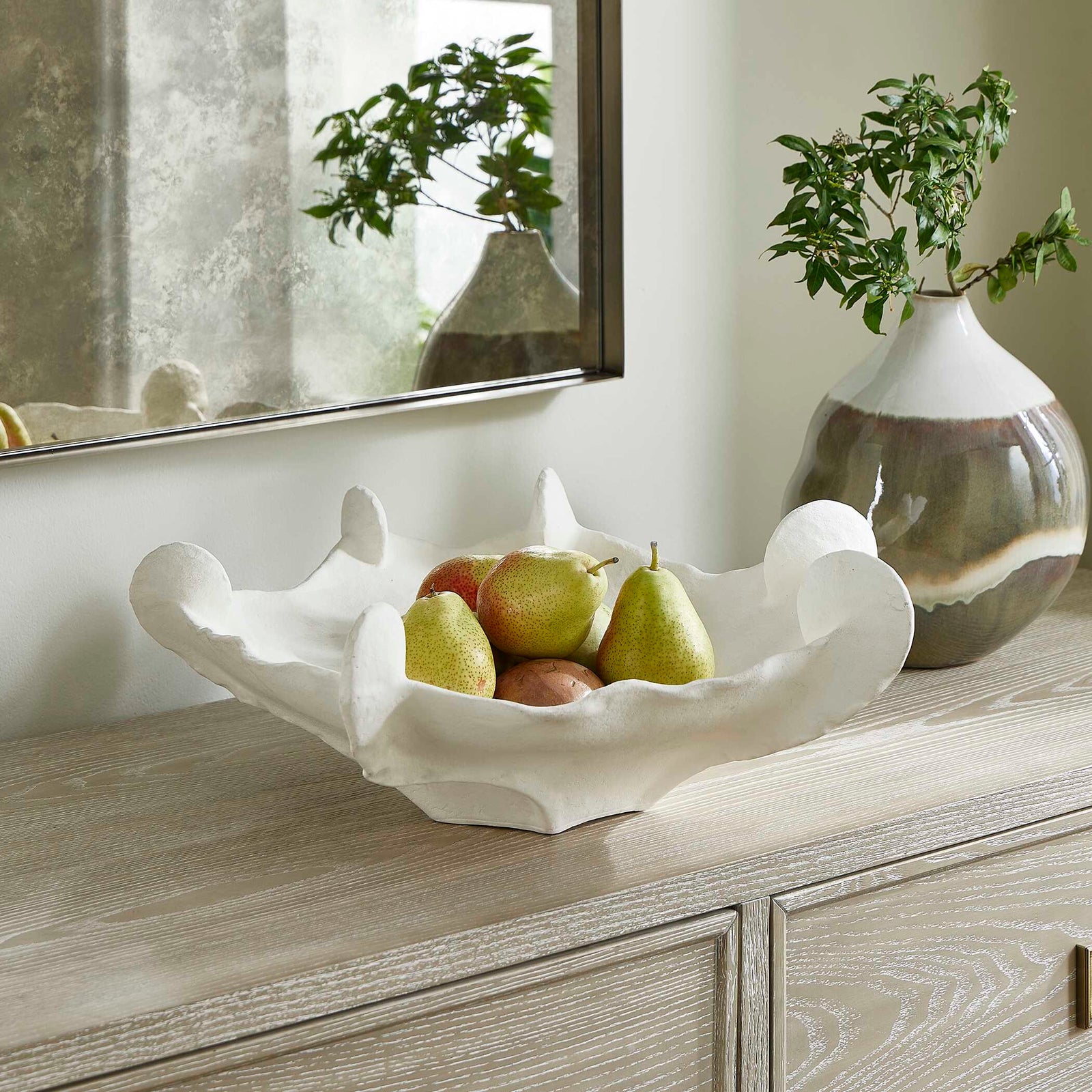 American Home Furniture Uttermost Coral Mirage White Outdoor Bowl